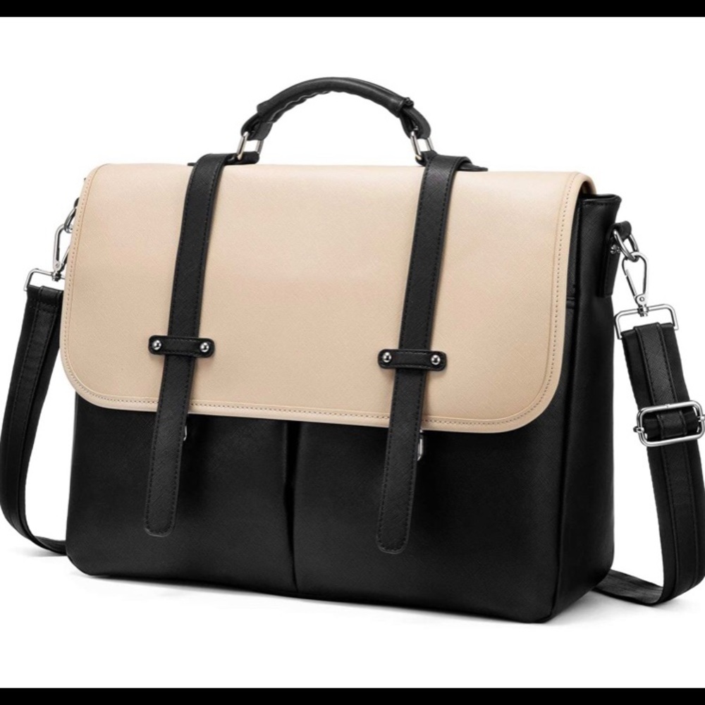 BNWOT Black & Cream Briefcase ✨ FINAL PRICE!